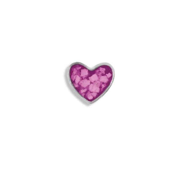 Pink - Small Heart Ashes Elements - Ashes Locket - Ashes Jewellery - Memorial Jewellery - Inscripture