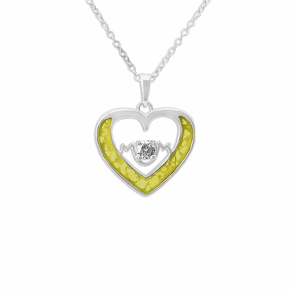 Yellow - Mum Memorial Ashes Necklace - Ashes Jewellery - Memorial Jewellery - Inscripture