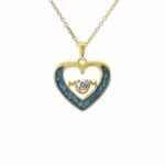 ew-p-119-yg-blue_Gold- Ashes Pendant-Ashes Necklace-Ashes Jewellery
