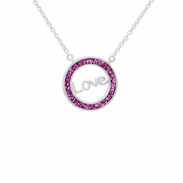 Pink - Love Memorial Ashes Necklace - Ashes Jewellery - Memorial Jewellery - Inscripture