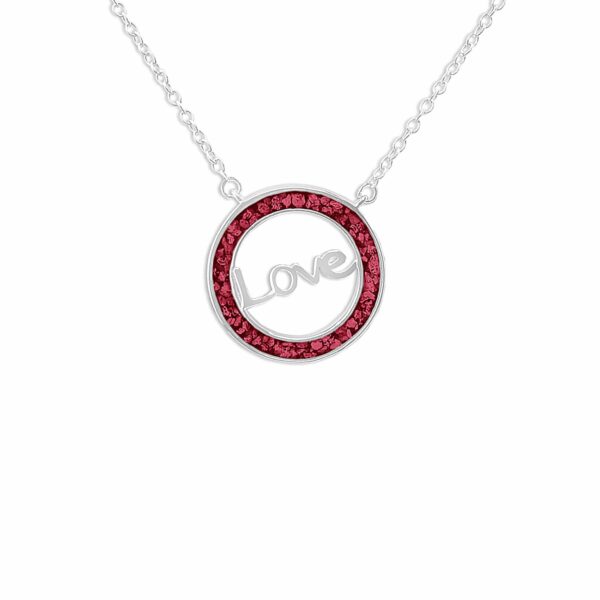 Red - Love Memorial Ashes Necklace - Ashes Jewellery - Memorial Jewellery - Inscripture