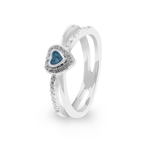 Blue - Sweetheart Ashes Ring- Ashes Jewellery