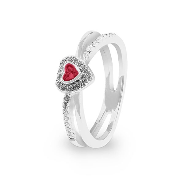 Red - Sweetheart Ashes Ring- Ashes Jewellery