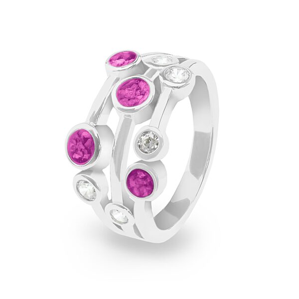 Pink - Droplets - Ashes Ring - Ashes Jewellery