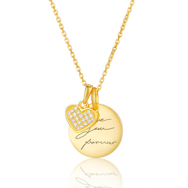 Gold Heart _ Disc Necklace_71229 (1)