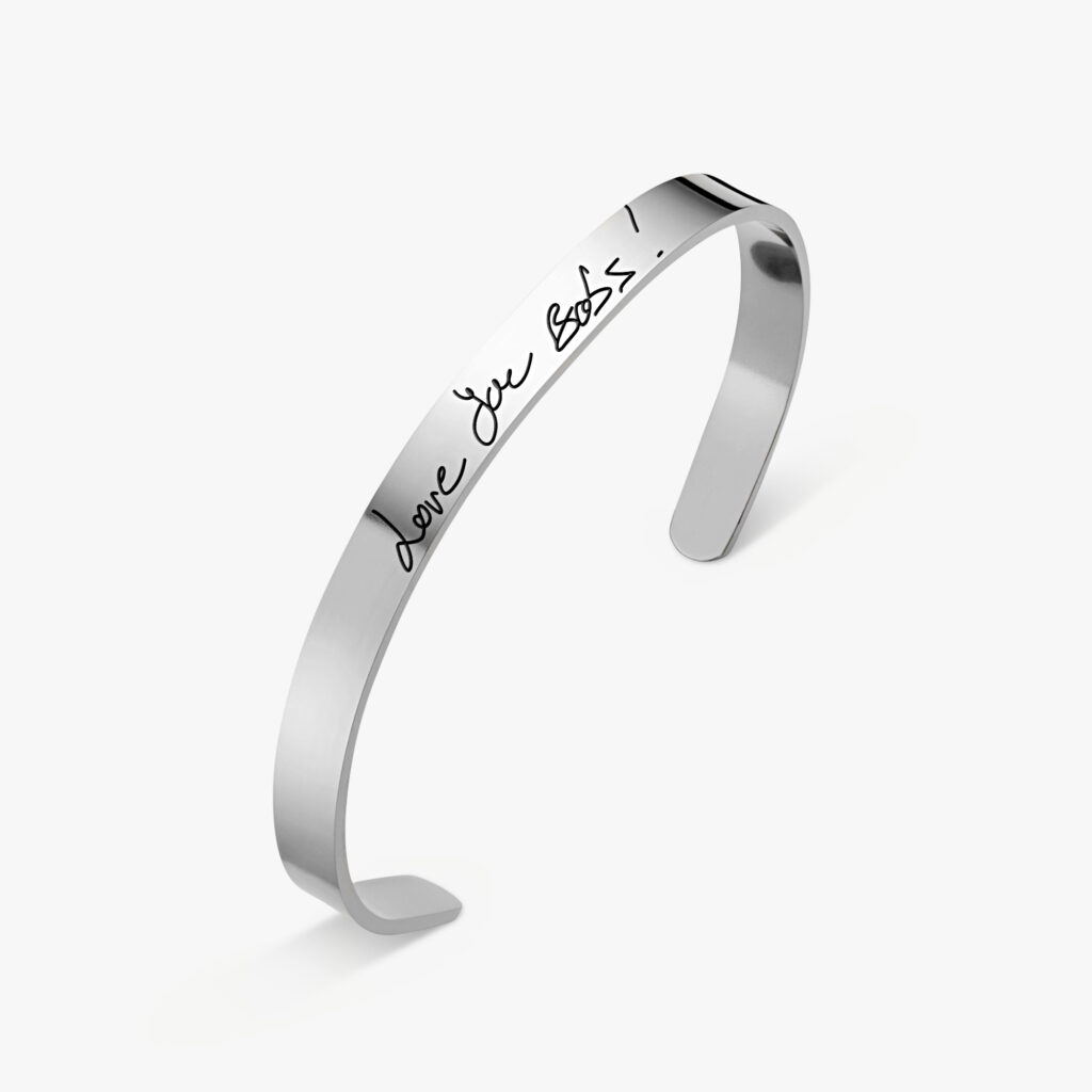 Silver Handwriting Bangle - Memorial Jewellery