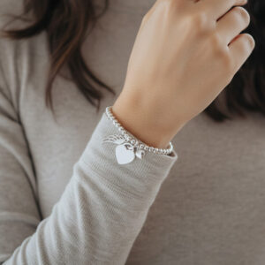Duo Angel Wing Childrens Drawing Bracelet - Childrens Drawing Jewellery - Inscripture
