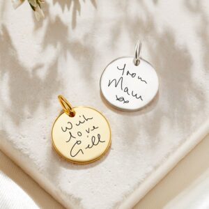 Disc Handwriting Charms - Memorial Jewellery