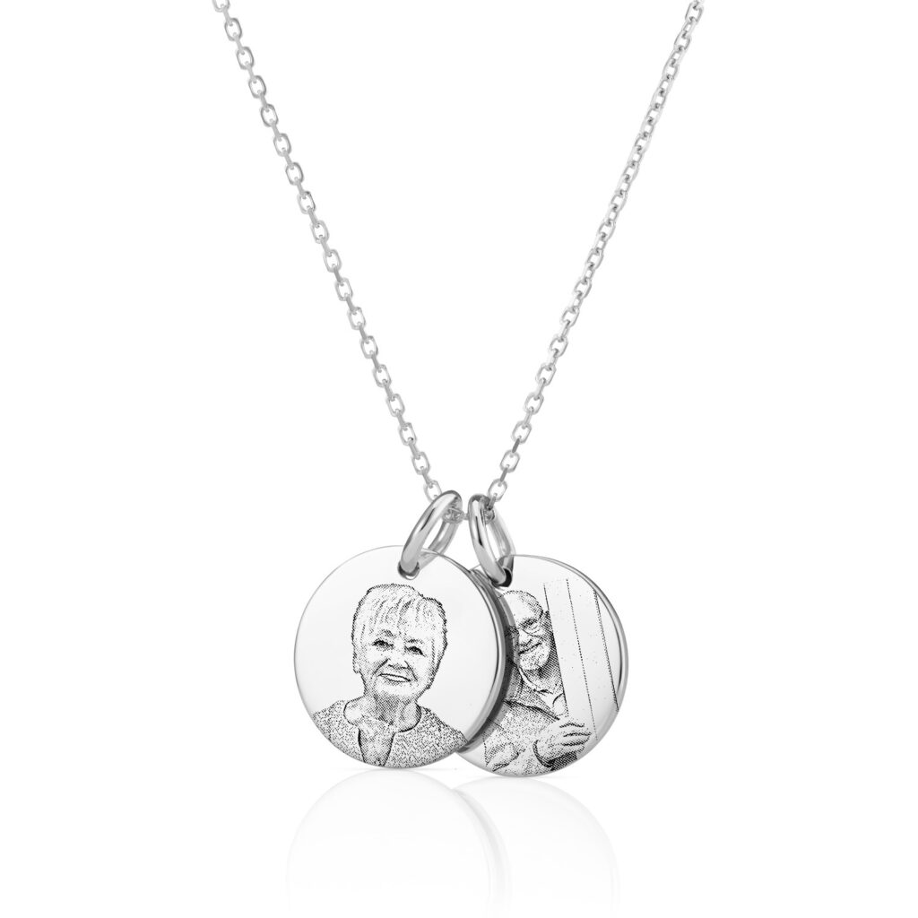 Duo Disc Photo Necklace - Photo Jewellery