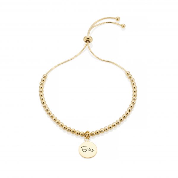 Gold Beaded Illustration Bracelet - Photo Jewellery