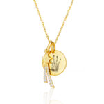 Gold Shooting Star Disc Necklace(1)_23
