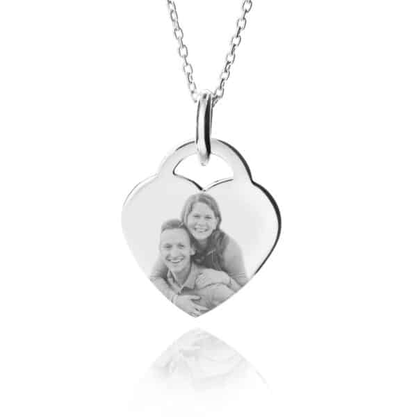 Sterling Silver Heart Photo Necklace - Photo Jewellery