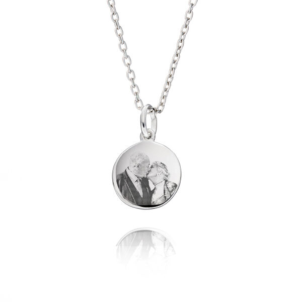 Silver Disc Photo Necklace- Photo Jewellery