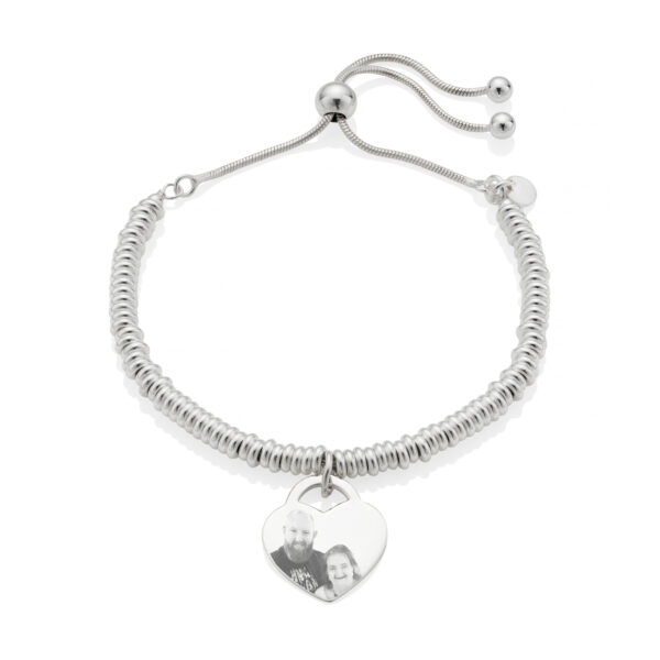 Silver Sweetie Photo Bracelet - Photo Jewellery - Memorial Jewellery - Inscripture