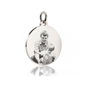 Engraved Photo Charm - Photo Jewellery - Memorial Jewellery - Inscripture