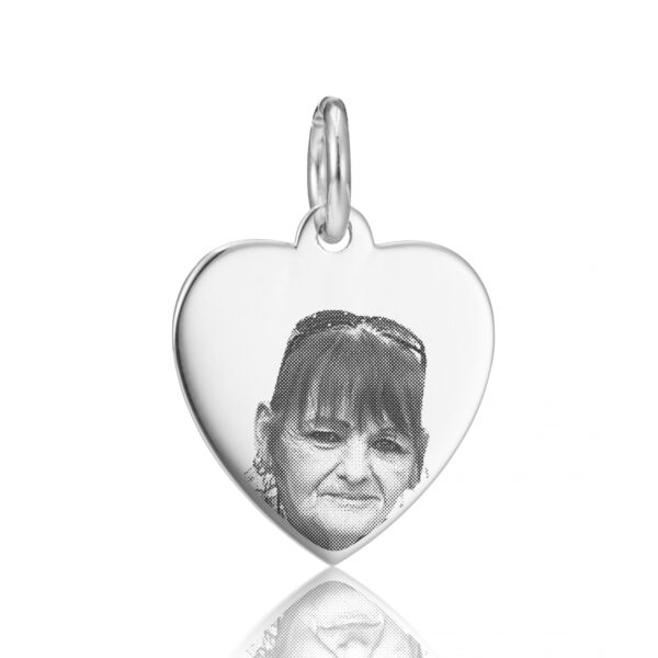 Sterling Silver Photo Heart Charm - Photo Jewellery