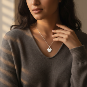 Sterling Silver Heart Photo Necklace - Photo Jewellery