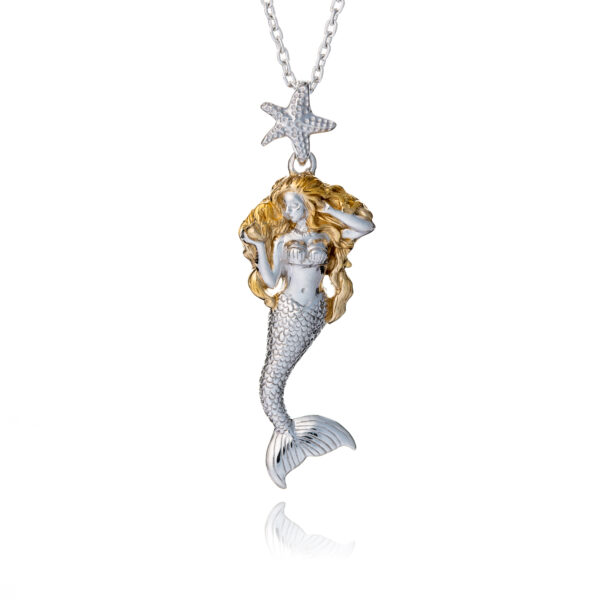 Silver Mermaid Necklace - Personalised Jewellery