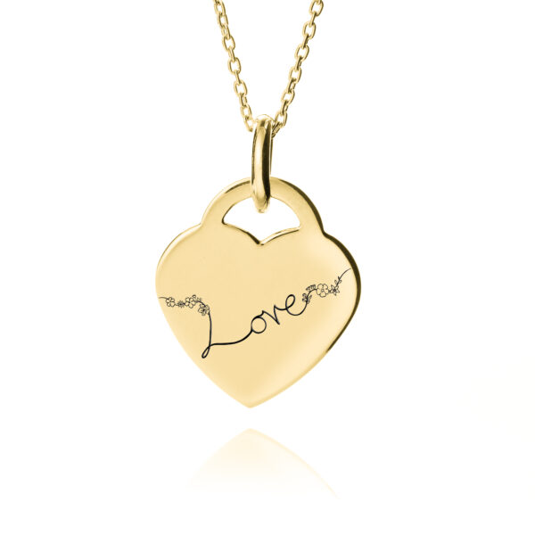 Gold Love Necklace - Valentines Day Jewellery