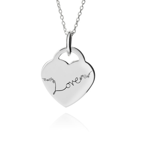 Sterling Silver Love Necklace - Valentines Day Jewellery