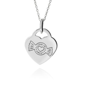 Silver Love Is Sweet Necklace - Valentines Day Jewellery