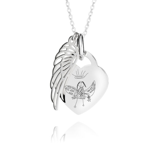 Angel Wing Children's Drawing Necklace