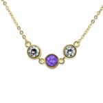 EV-P-104-Purple_ Gold- Ashes Necklace - Ashes Jewellery