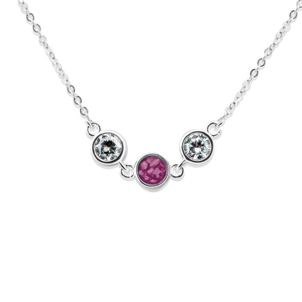 Violet Three Of Us Memorial Ashes Necklace - Ashes into Jewellery