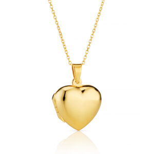 Gold Childrens Drawing Heart Locket