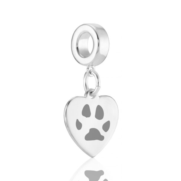 Pandora Paw Print Heart Charm - Paw Print Jewellery