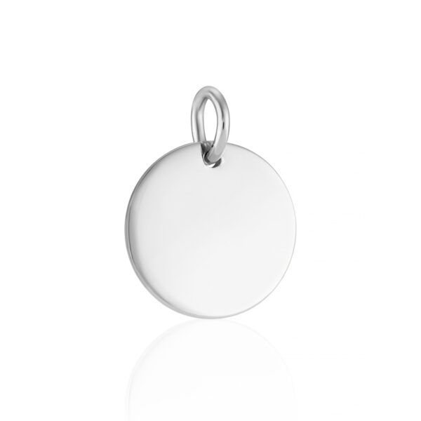 Silver Disc Charm - Memorial Jewellery