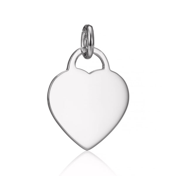 Silver Heart Charm - Memorial Jewellery