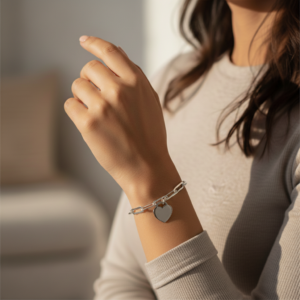 Sterling Silver Illustration Link Bracelet - Memorial Jewellery - Inscripture - Illustration Jewellery