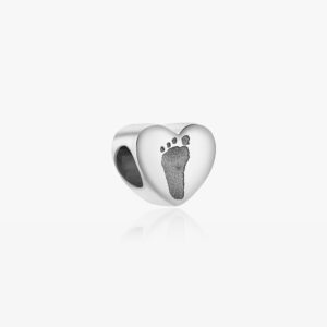 Sterling Silver Handprint Or Footprint Pandora Charm - Handprint or Footprint Jewellery - Inscripture - Memorial Jewellery