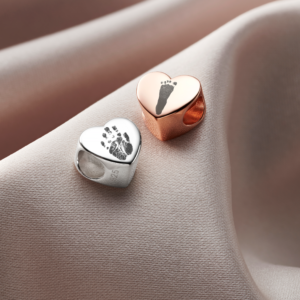 Sterling Silver Pandora Compatible Handprint or Footprint Charm - Handprint or Footprint Jewellery - Memroial Jewellery - Inscripture