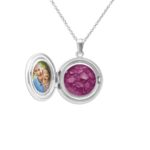 Violet_-Circular Shaped Ashes Locket - Ashes Jewellery