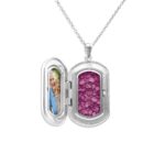 Violet_- Large Rectangle Ashes Locket - Ashes Jewellery