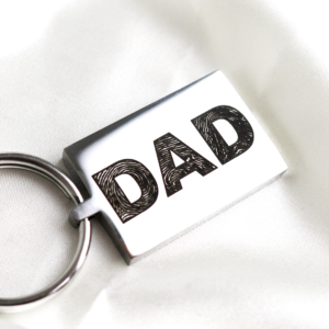 Dad Fingerprint Keyring - Memorial Gift - Fathers Day Gift
