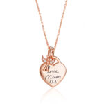 Rose Gold Angel Handwriting Necklace