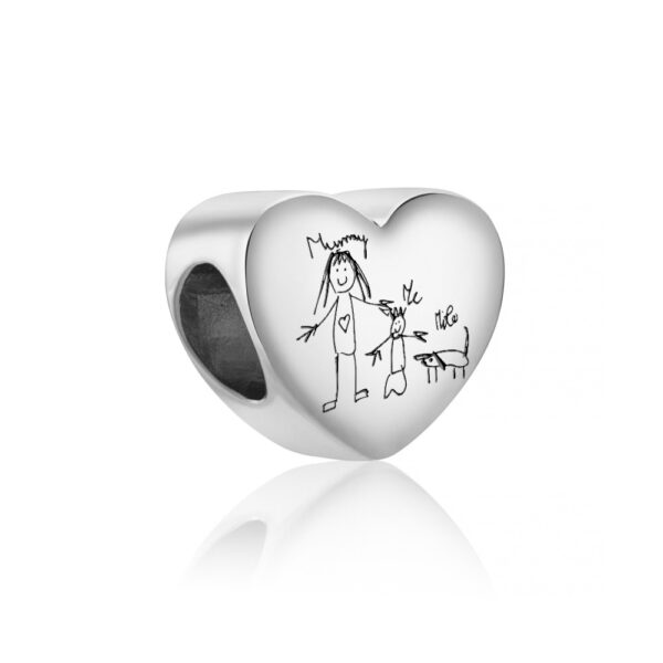 Sterling Silver Children's Drawing Pandora Charm - Children's Drawing Jewellery