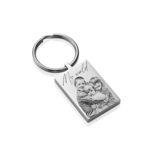 Engraved Photo Keyring - Photo Gifts - Memorial Gifts