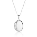 Sterling Silver Oval Locket Necklace (1)