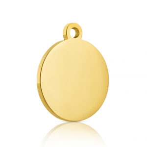 Gold Circle Disc Handwriting Charm - Handwriting Jewellery - Inscripture - Memorial Jewellery
