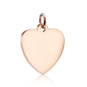 Rose Gold Photo Heart Charm - Memorial Jewellery - Inscripture - Photo Jewellery