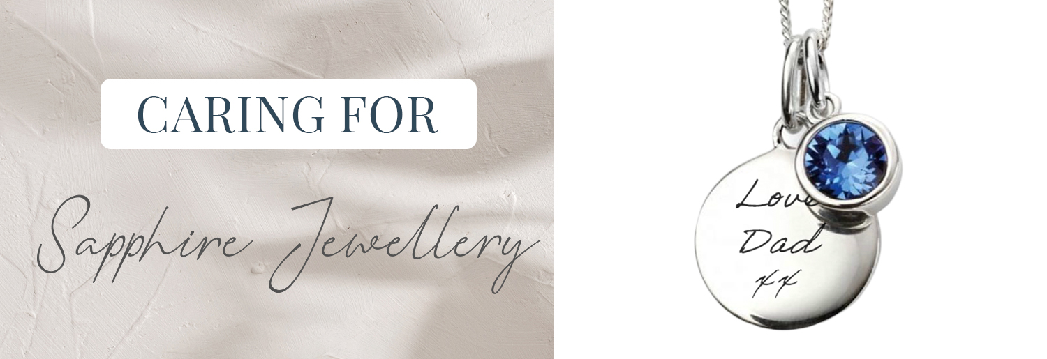 engraved september birthstone jewellery