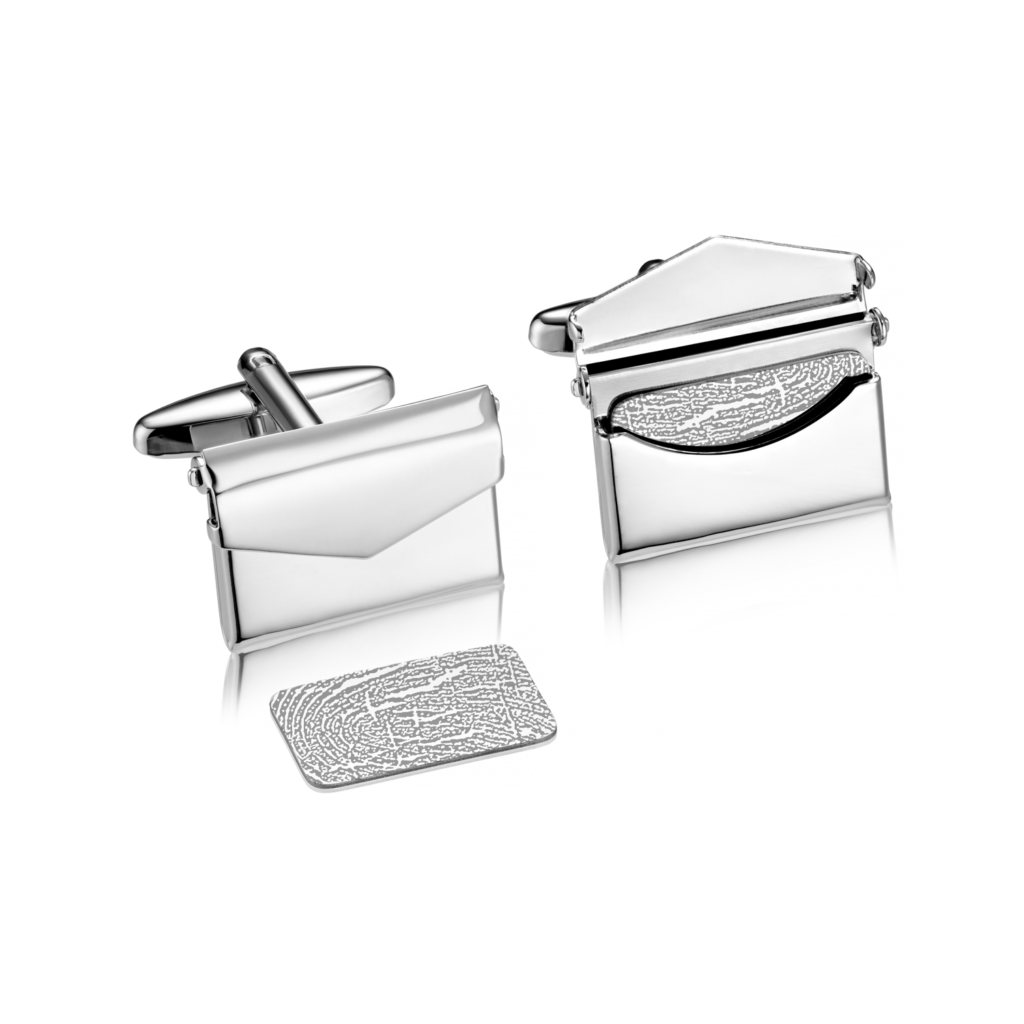 Fingerprint Envelope Cufflinks - Fingerprint Gifts - Memorial Gifts - Inscripture