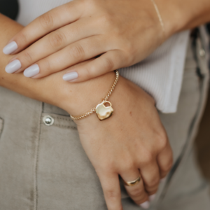 Gold Popcorn Handprint or Footprint Bracelet - Memorial Jewellery - Handprint or Footprint Jewellery - Inscripture