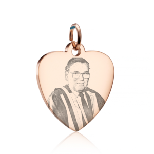 Rose Gold Heart Photo Charm - Photo Charm - Memorial Jewellery - Inscripture