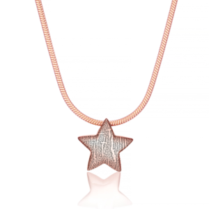 Rose Gold Star Fingerprint Necklace - Fingerprint Necklace - Memorial Jewellery - Inscripture