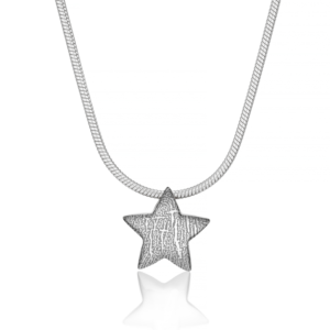 Silver Star Fingerprint Necklace - Fingerprint Jewellery - Inscripture - Memorial Jewellery